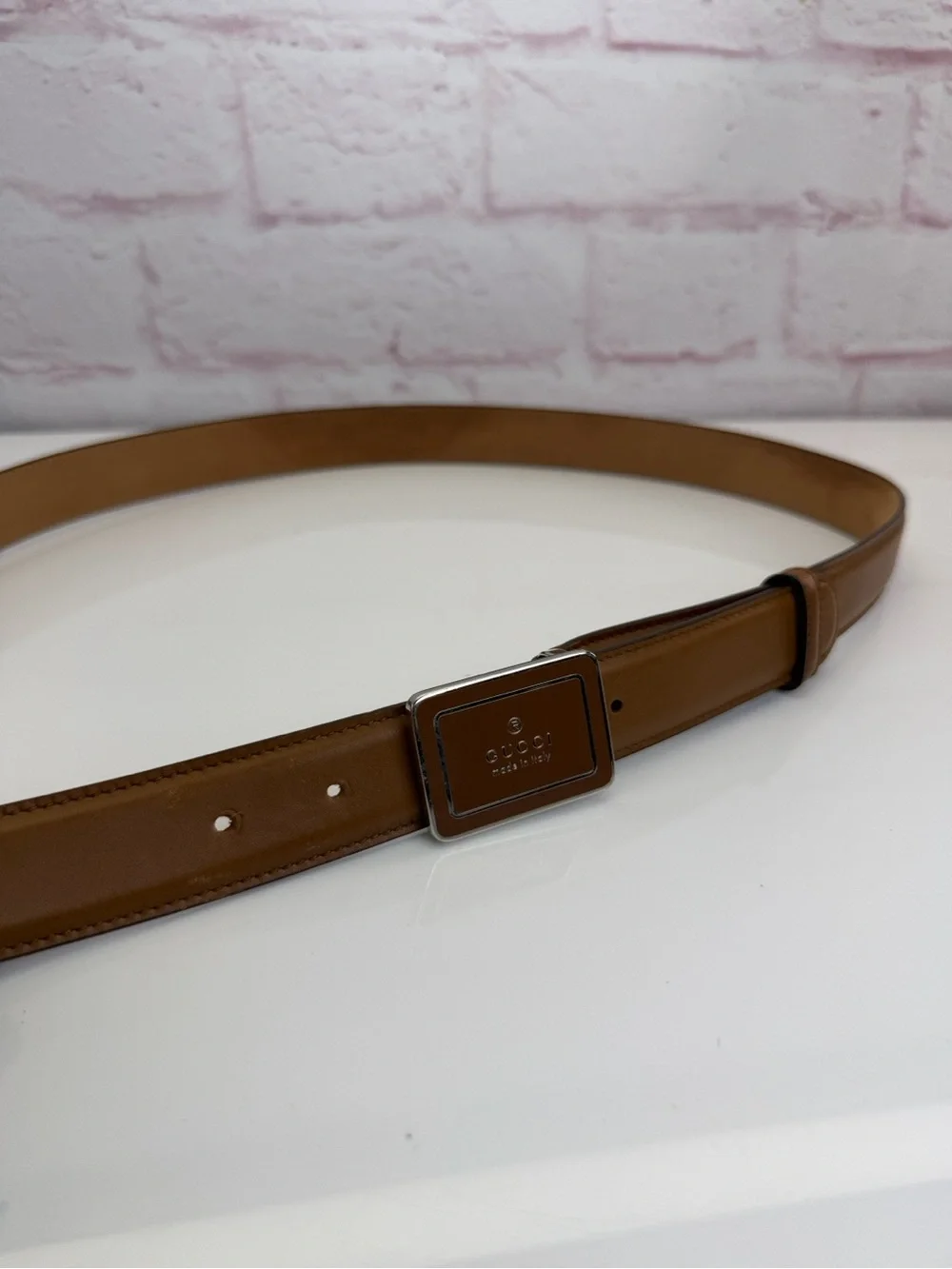 Gucci Mens Leather Trademark Logo Belt 295337 110/44”